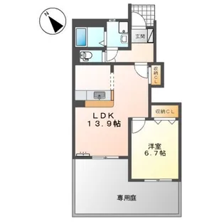 1LDKの間取り画像