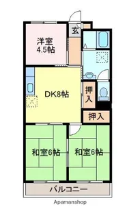 ガーデンハイツ【402号室】の間取り