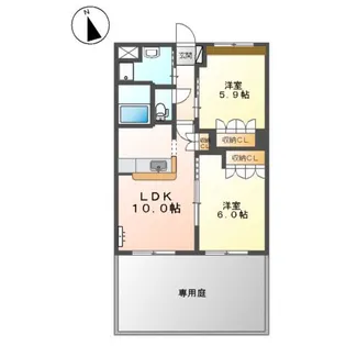 サンフォレスティ前泉【1階】の間取り