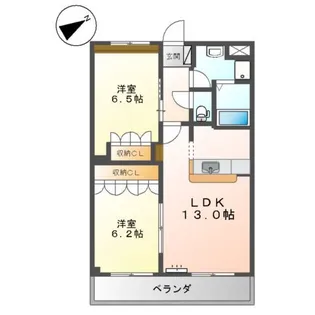 グランダー常盤【2階】の間取り