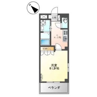 ディスティニー居能【201号室】の間取り