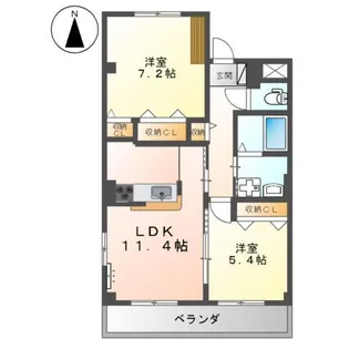 クローバーツインズ【2階】の間取り