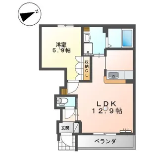 ディアコート・グレース【1階】の間取り