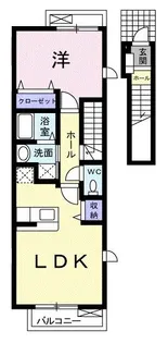 サン・ジュネスⅠ【2階】の間取り
