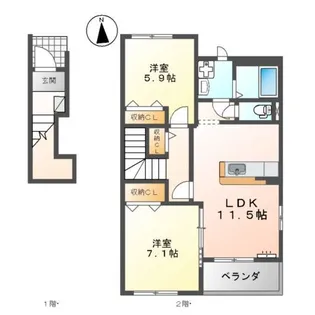 リヴィエーラ【2階】の間取り