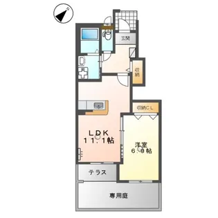 カーサ 高須【1階】の間取り
