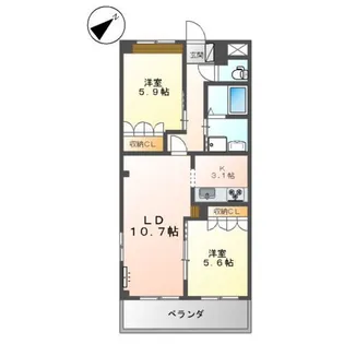 ビギニング・ソル【2階】の間取り