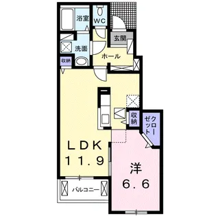 ランドマーク・T【1階】の間取り