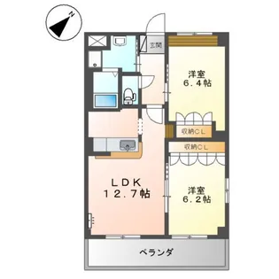 フェリーチェ【2階】の間取り