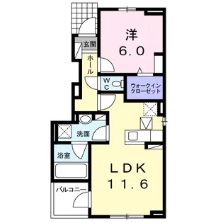 カステルールB【1階】の間取り