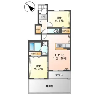 ハイツ江昭 C棟【1階】の間取り