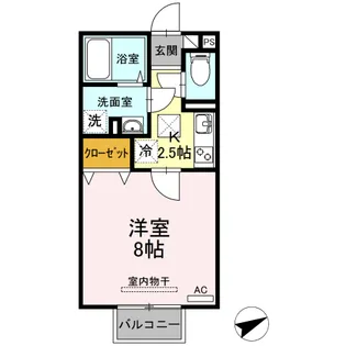 カサベルテ浜河内Ⅱ【1階】の間取り