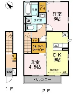 ガーネット伊佐【2階】の間取り