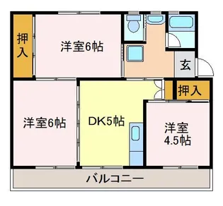 ビレッジハウス美祢1号棟【2階】の間取り