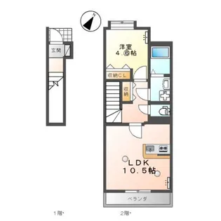 cherry・blossomⅡ【2階】の間取り