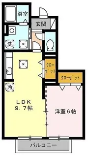 エミネンス上野中【1階】の間取り