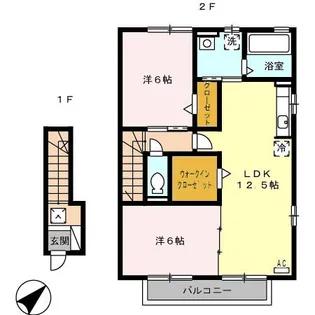 シャトームートン【2階】の間取り