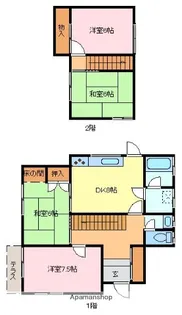 山口県宇部市厚南北4丁目【一戸建】の間取り