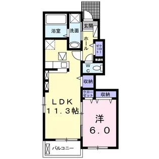 アルバB【1階】の間取り