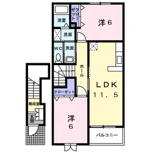 シバーム B【2階】の間取り
