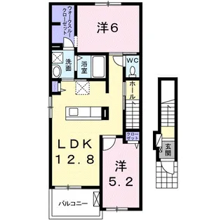 ベルヴィー 寺の前【2階】の間取り