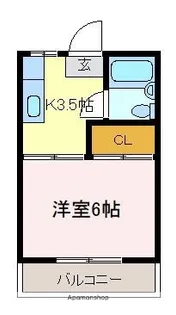 ルネサンス【2-3号室】の間取り