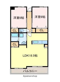 フラワービレッジ【301号室】の間取り