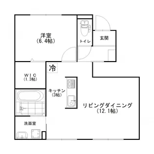 シグナス西岐波【102号室号室】の間取り