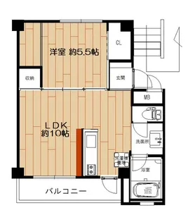ビレッジハウス小野田第二2号棟【4階】の間取り
