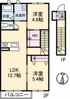 シャーメゾン・BB B棟【2階】の間取り