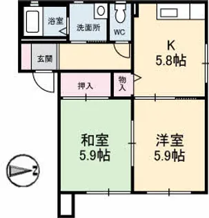 シャーメゾン西岐波 D棟【1階】の間取り