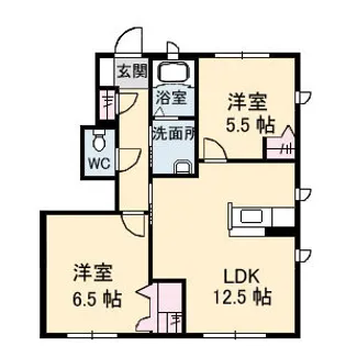 シャーメゾン明月 G棟【1階】の間取り
