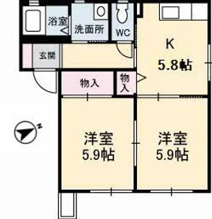 バリュージュ王子 A棟【1階】の間取り