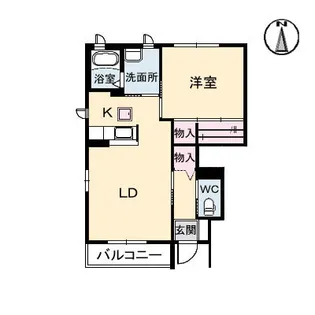サンステージ恩田【1階】の間取り