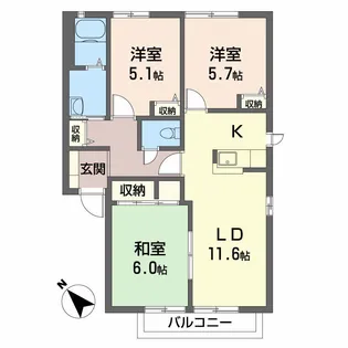 ベルハイツ【2階】の間取り