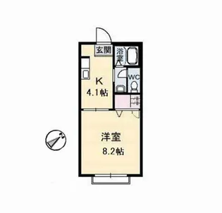 カーサクレール A棟【201号室】の間取り