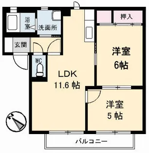 シャーメゾン カメリア A棟【2階】の間取り