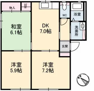 シャーメゾンコンファーレ A棟【1階】の間取り
