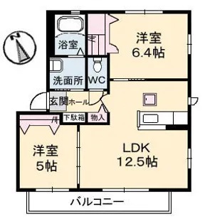 シャーメゾントゥモロー C棟【1階】の間取り