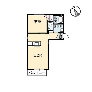1LDKの間取り画像