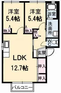ディアスいちまる C棟【2階】の間取り