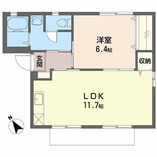 グランジュール上宇部【203号室】の間取り