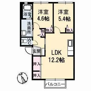 ディアスいちまる A棟【2階】の間取り