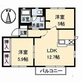 シャーメゾン高栄 C棟【101号室】の間取り