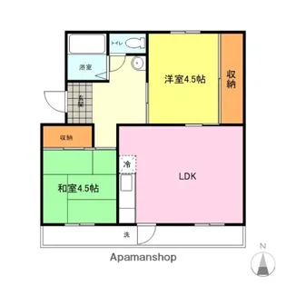 松原団地A棟【405号室】の間取り