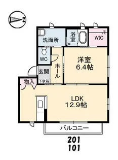 シャーメゾン ファシル【2階】の間取り