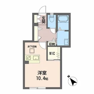 シャーメゾン真締川【1階】の間取り