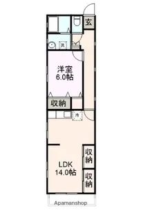 ボヌール本町【201号室】の間取り