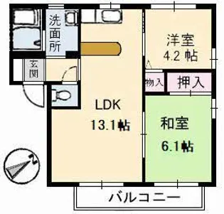 ファミール山門【202号室】の間取り