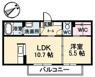 シャーメゾン東本町【3階】の間取り
